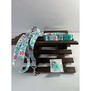 Dog Collar and Leash Set with AirTag Holder, Adjustable Dog Collars with Quick M